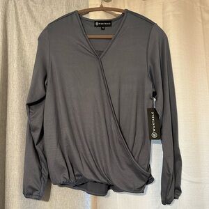 NWT Wantable Faux Wrap Top | Medium